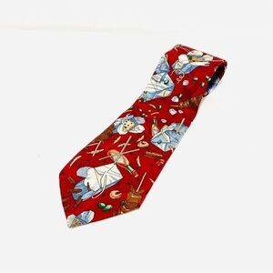 Tabasco Brand Takeout Food Print Tie